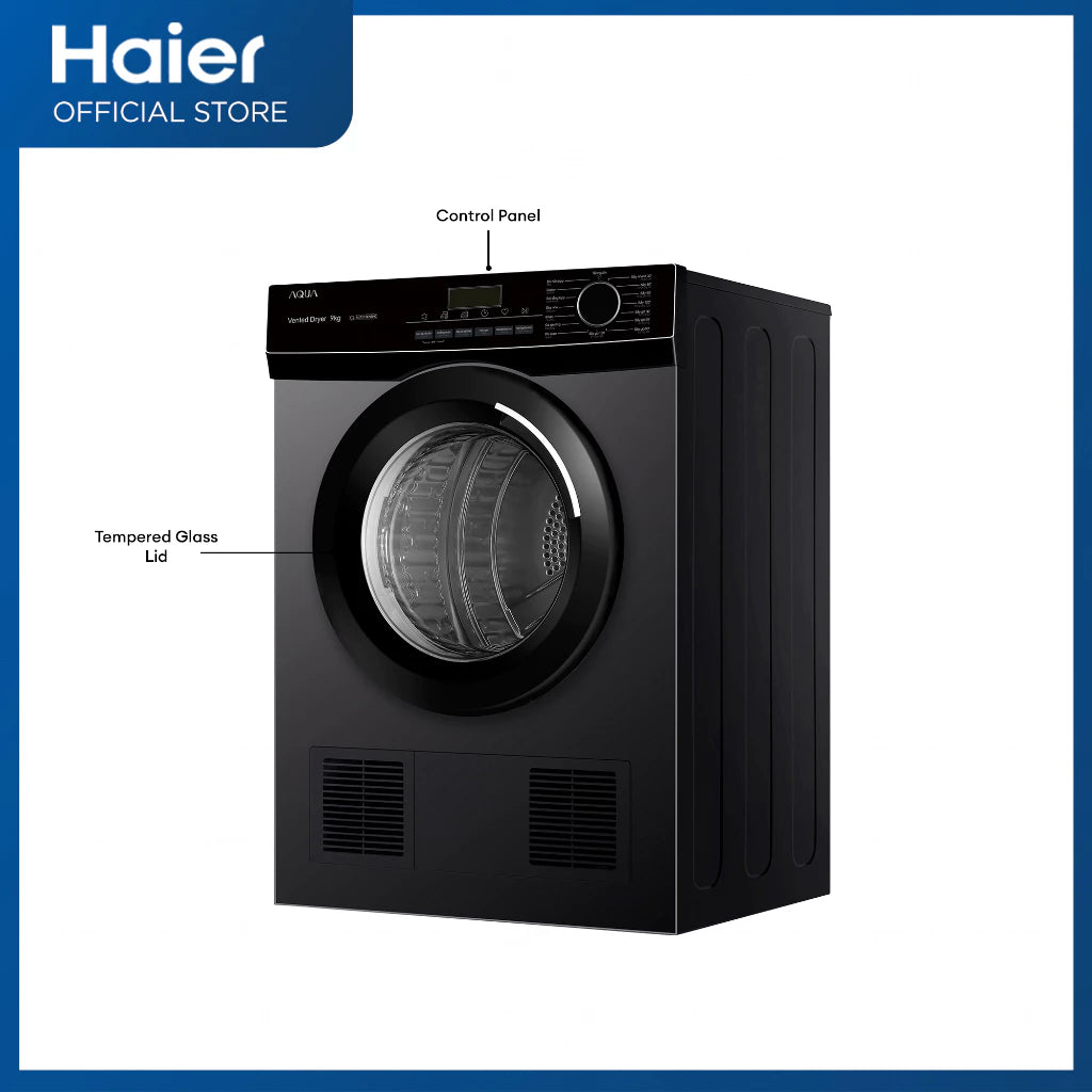 HAIER HD90-V939S8 9.0 kg Sensor Dry Front Load Vented Dryer